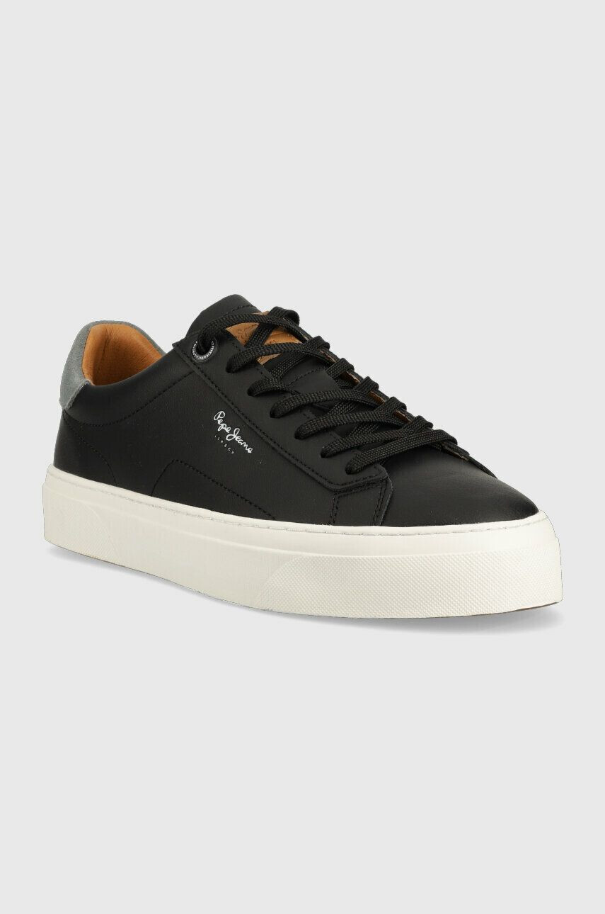 Pepe Jeans sneakers din piele YOGI culoarea negru PMS30930 - Pled.ro