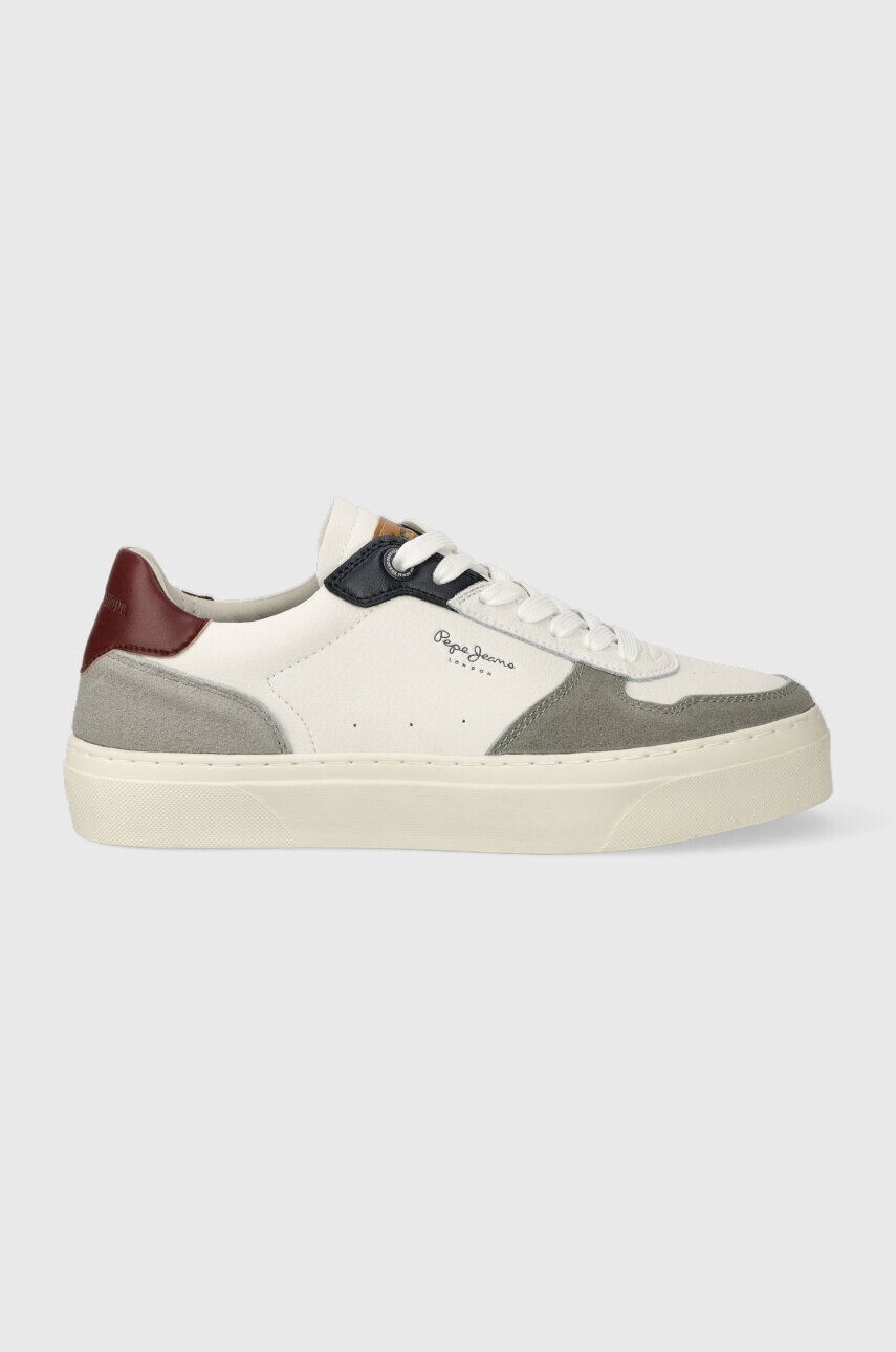 Pepe Jeans sneakers din piele YOGI STREET M culoarea alb PMS30997 - Pled.ro