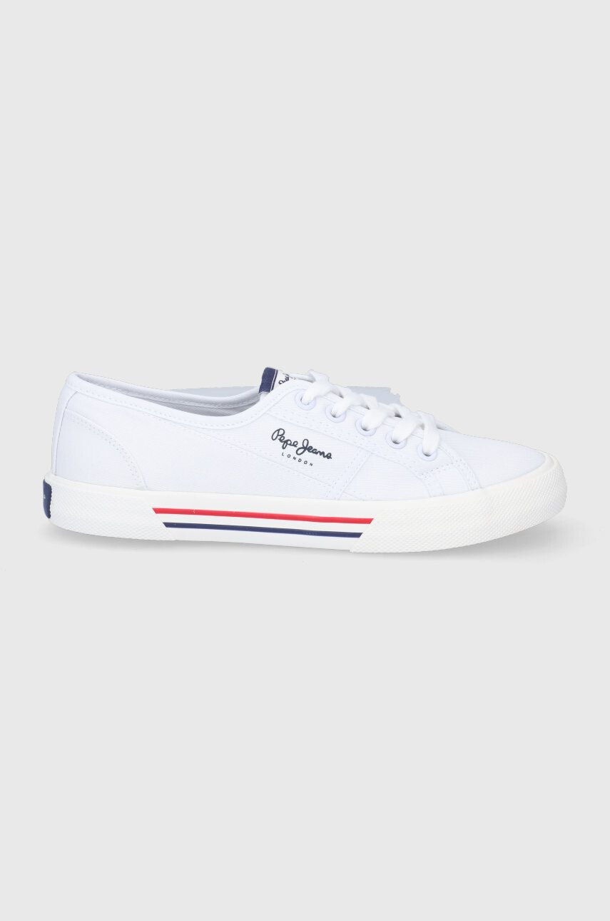 Pepe Jeans tenisi Brady W Basic femei culoarea alb - Pled.ro