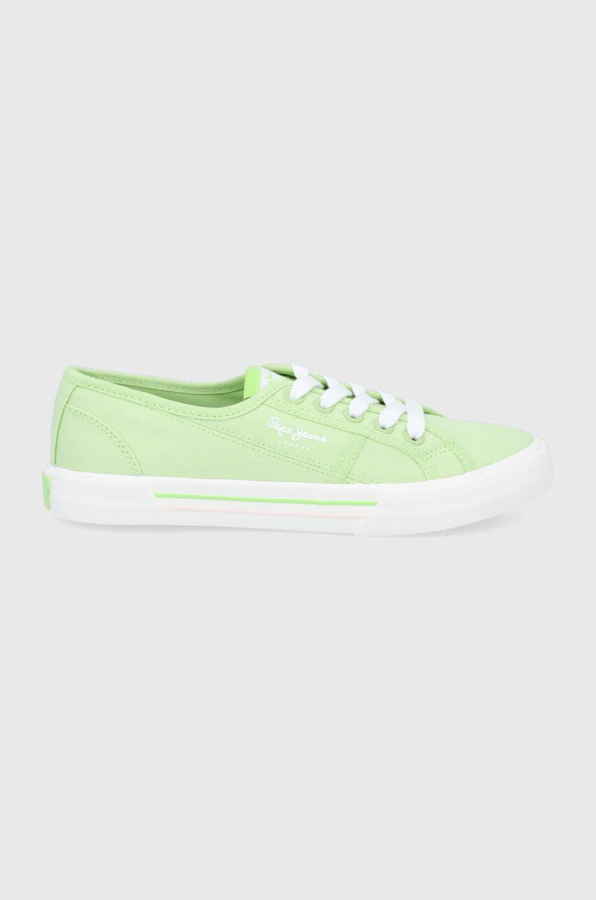 Pepe Jeans tenisi Brady W Basic femei culoarea verde - Pled.ro