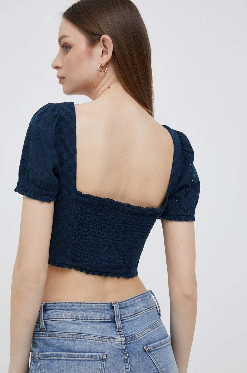 Pepe Jeans top din bumbac Philana culoarea albastru marin - Pled.ro