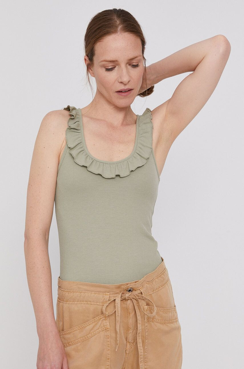 Pepe Jeans Top Dorina femei culoarea verde - Pled.ro