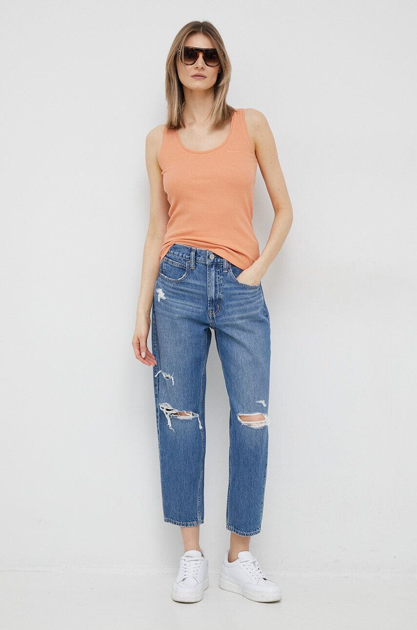 Pepe Jeans top Winona femei culoarea portocaliu - Pled.ro