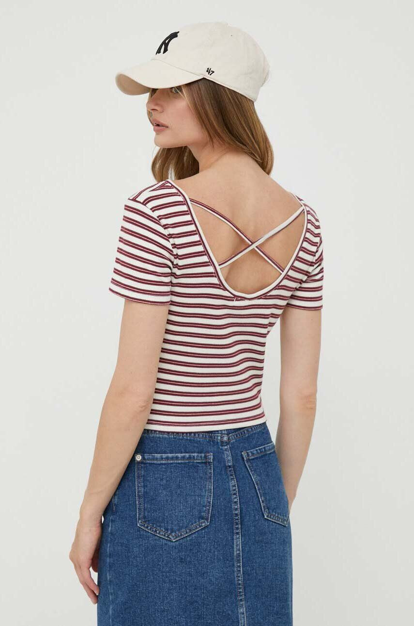 Pepe Jeans tricou Babette femei culoarea bej - Pled.ro