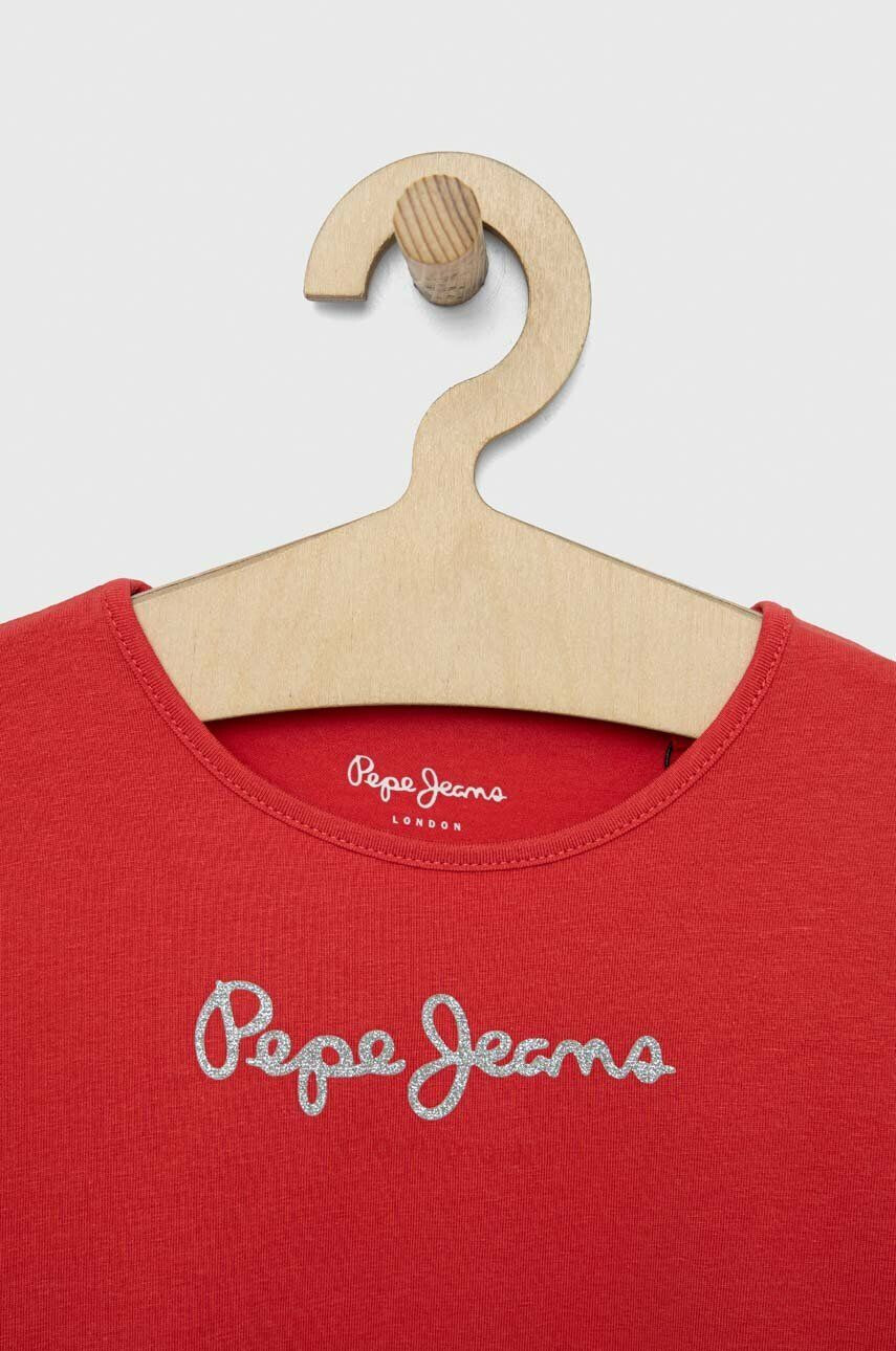 Pepe Jeans tricou copii Culoarea rosu - Pled.ro