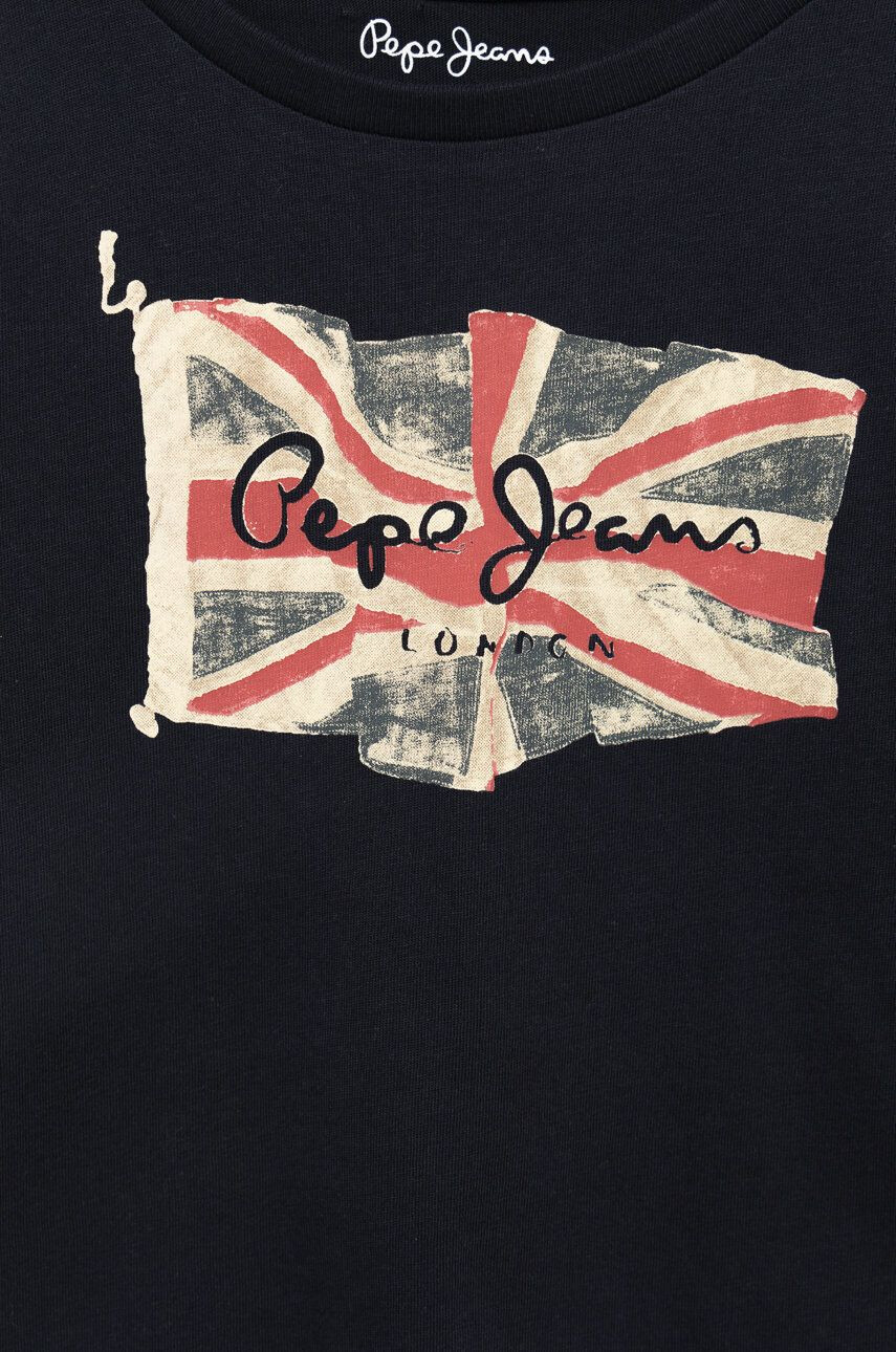 Pepe Jeans tricou de bumbac pentru copii neted - Pled.ro