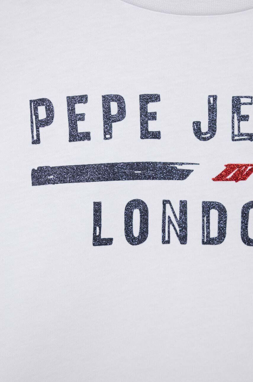 Pepe Jeans tricou de bumbac pentru copii culoarea verde modelator - Pled.ro