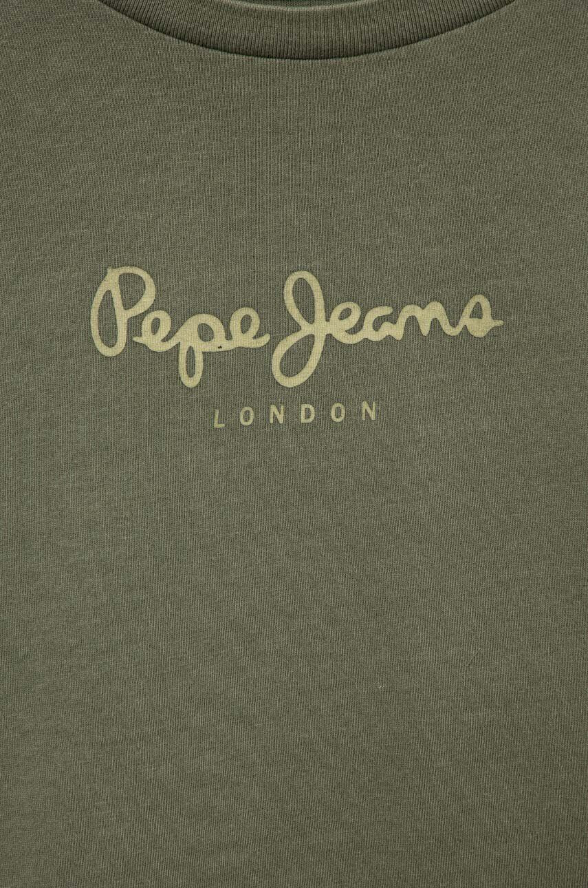 Pepe Jeans tricou de bumbac pentru copii culoarea alb cu imprimeu - Pled.ro