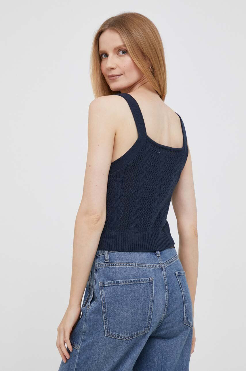 Pepe Jeans tricou din amestec de lana Emalynn culoarea albastru marin - Pled.ro