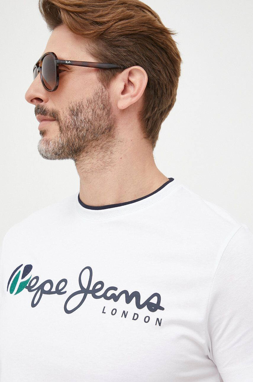 Pepe Jeans tricou din bumbac culoarea rosu - Pled.ro