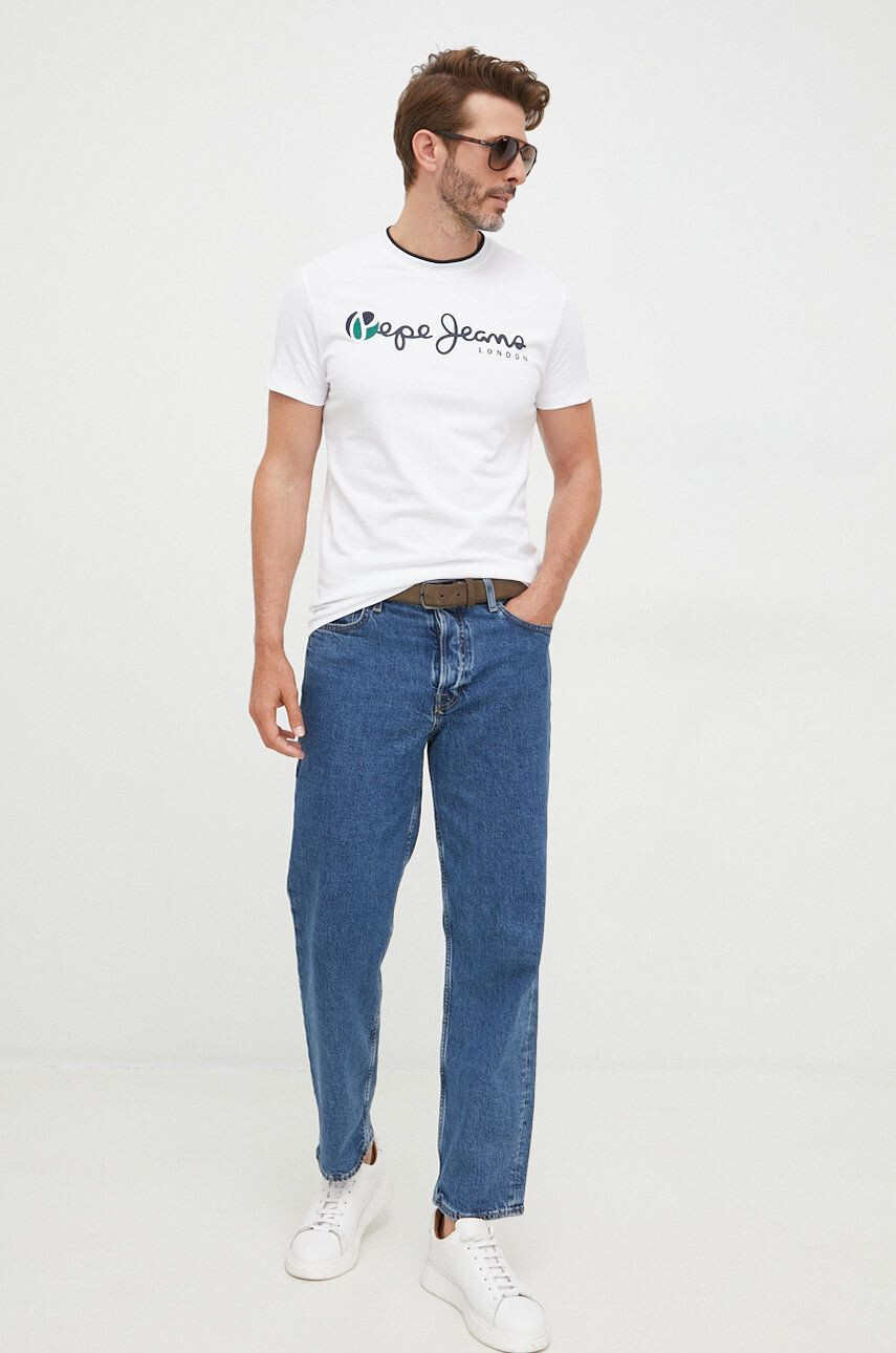 Pepe Jeans tricou din bumbac culoarea rosu - Pled.ro