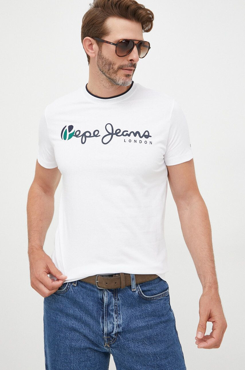 Pepe Jeans tricou din bumbac culoarea rosu - Pled.ro