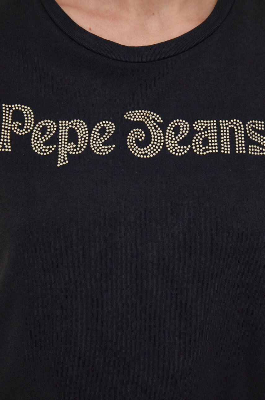 Pepe Jeans tricou din bumbac culoarea alb - Pled.ro