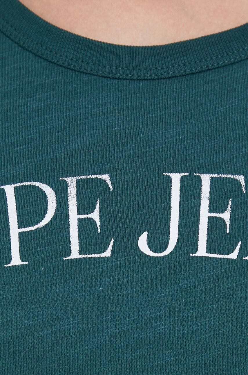 Pepe Jeans tricou din bumbac culoarea verde - Pled.ro