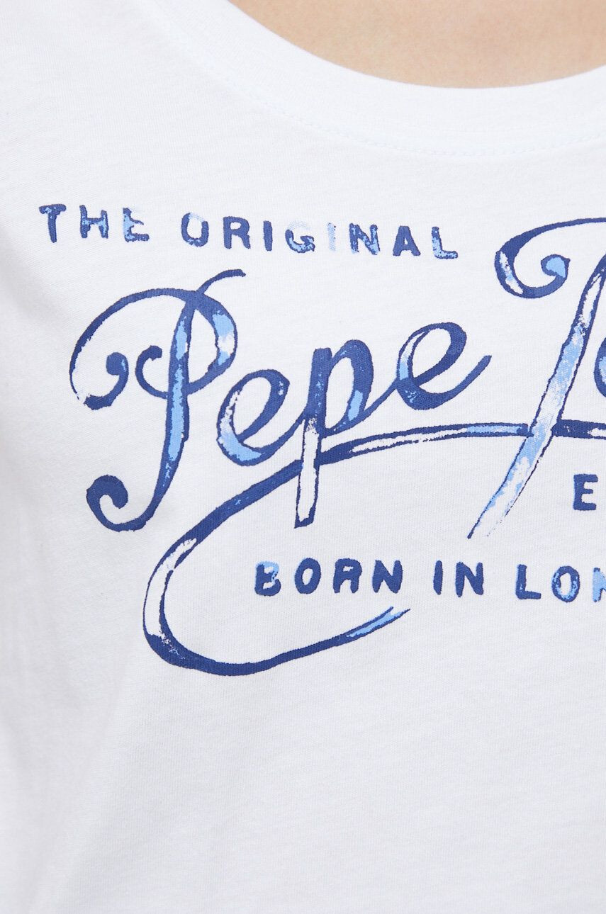 Pepe Jeans tricou din bumbac Mery culoarea alb - Pled.ro