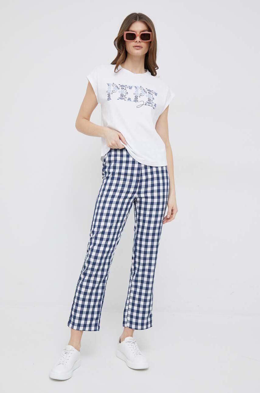 Pepe Jeans tricou din bumbac Nolly culoarea alb - Pled.ro