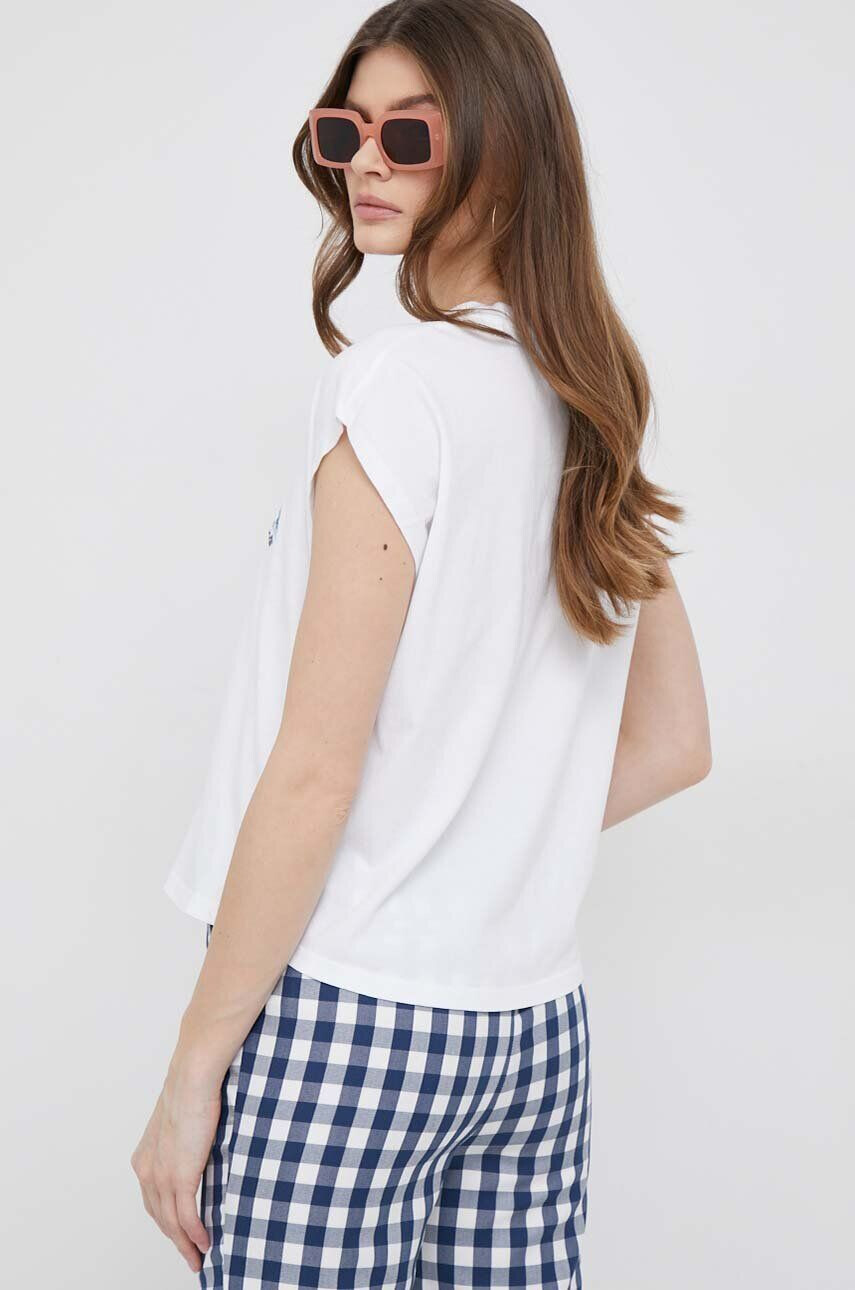 Pepe Jeans tricou din bumbac Nolly culoarea alb - Pled.ro