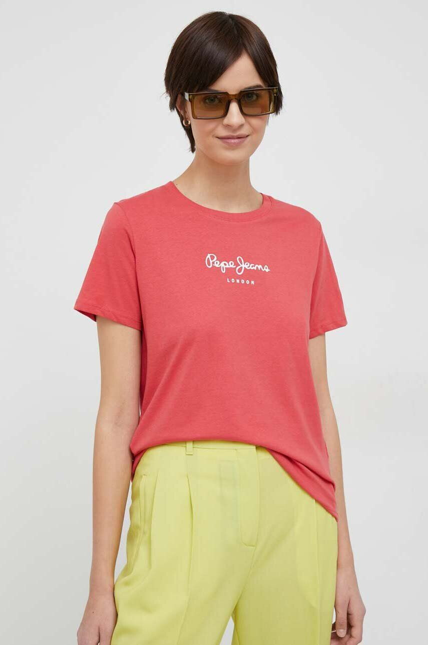 Pepe Jeans tricou din bumbac Wendy culoarea rosu - Pled.ro