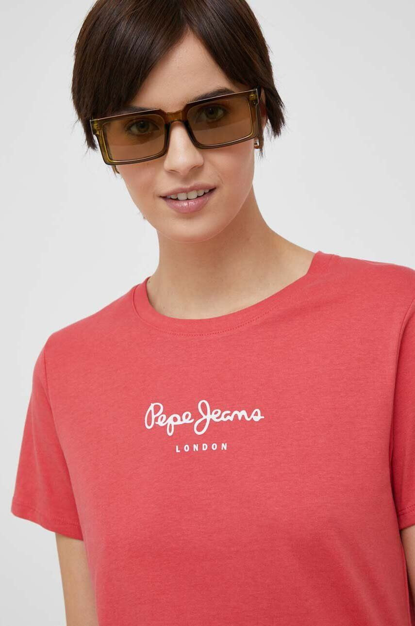 Pepe Jeans tricou din bumbac Wendy culoarea rosu - Pled.ro