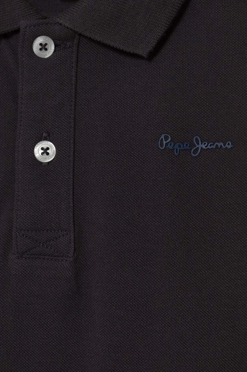 Pepe Jeans tricouri polo din bumbac pentru copii culoarea gri neted - Pled.ro