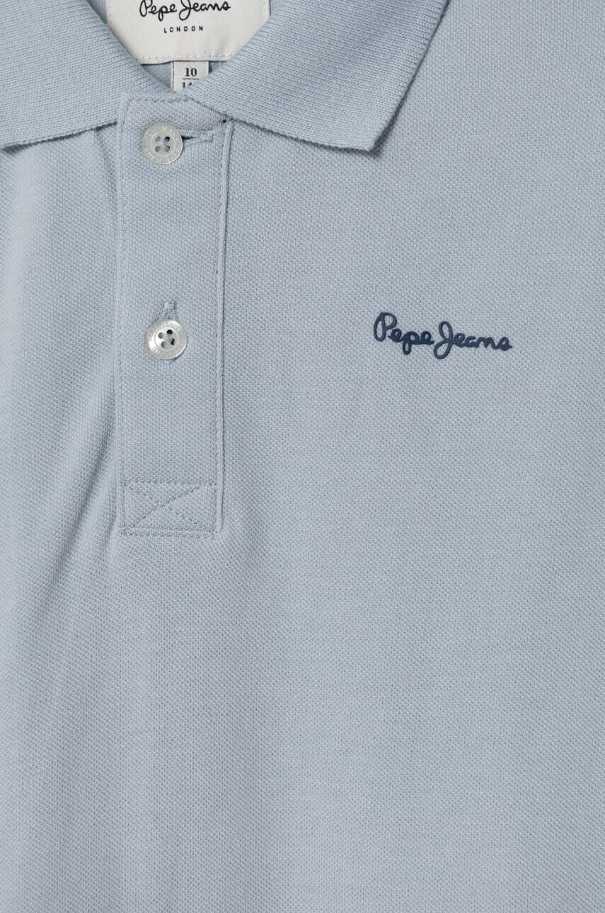 Pepe Jeans tricouri polo din bumbac pentru copii neted - Pled.ro