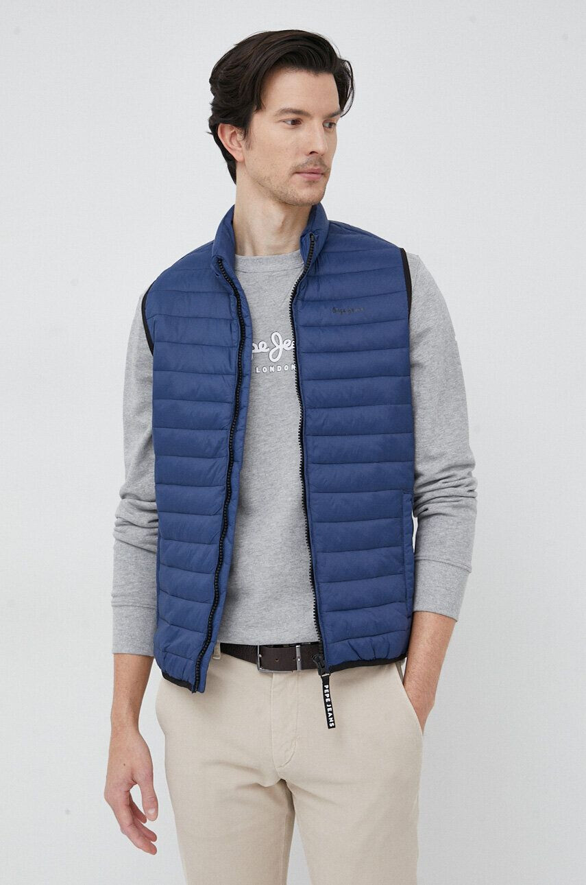 Pepe Jeans vesta Connel Gillet barbati culoarea albastru marin de tranzitie - Pled.ro