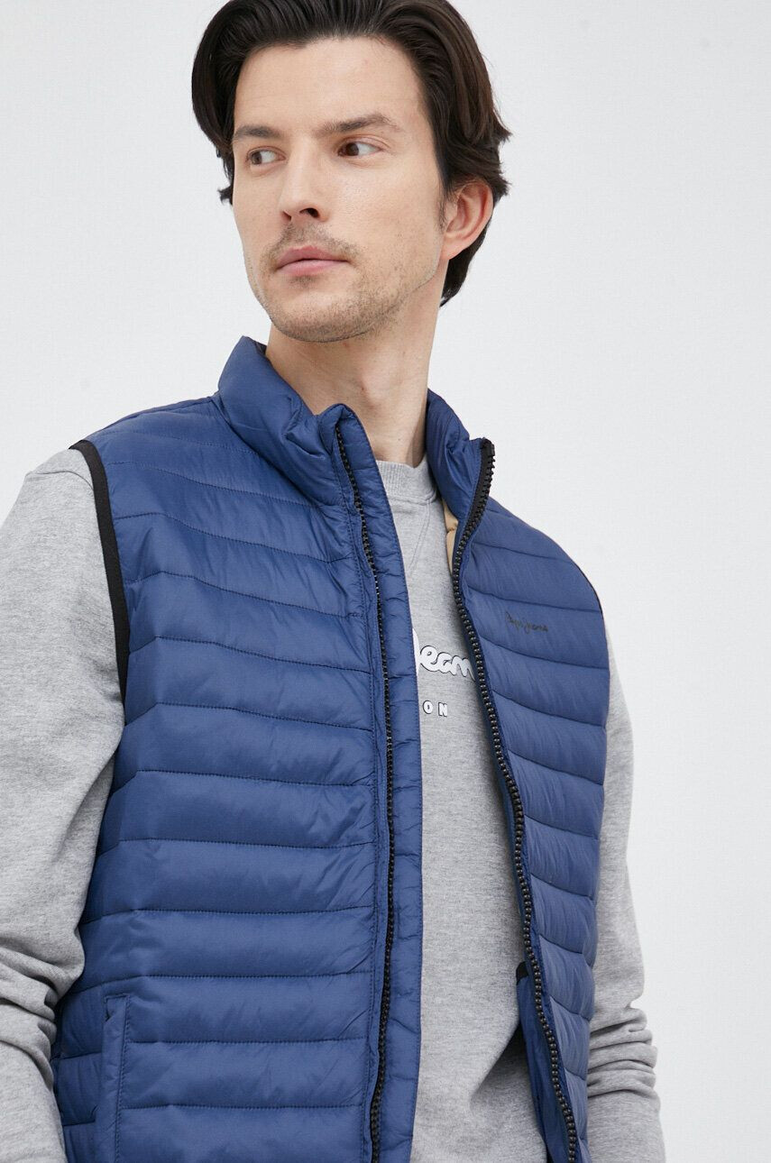 Pepe Jeans vesta Connel Gillet barbati culoarea albastru marin de tranzitie - Pled.ro