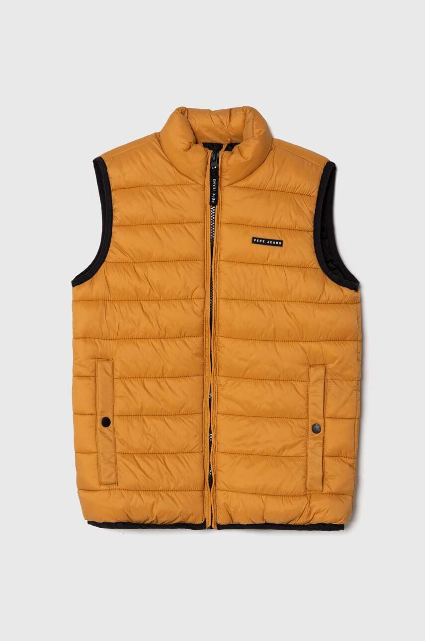 Pepe Jeans vesta copii Outerw Gilet culoarea portocaliu - Pled.ro