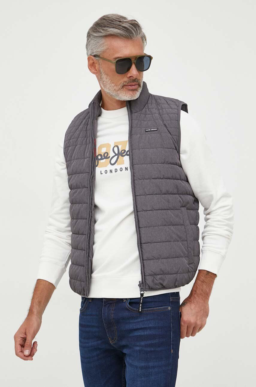 Pepe Jeans vesta cu doua fete Boswell Gillet barbati culoarea gri de tranzitie - Pled.ro