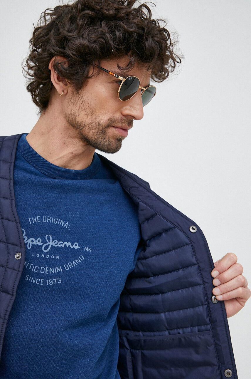 Pepe Jeans vesta Cyprus barbati culoarea albastru marin de tranzitie - Pled.ro