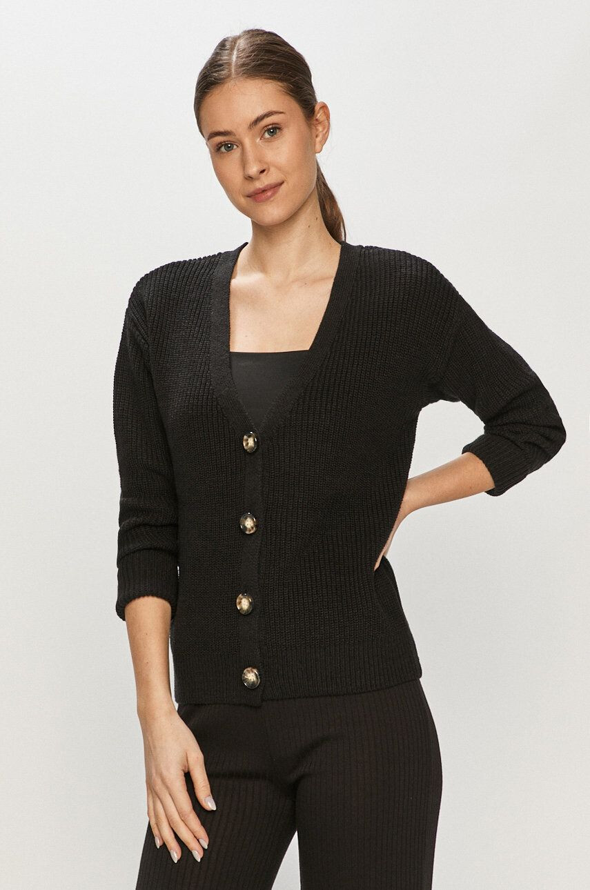 Pieces Cardigan femei culoarea negru - Pled.ro