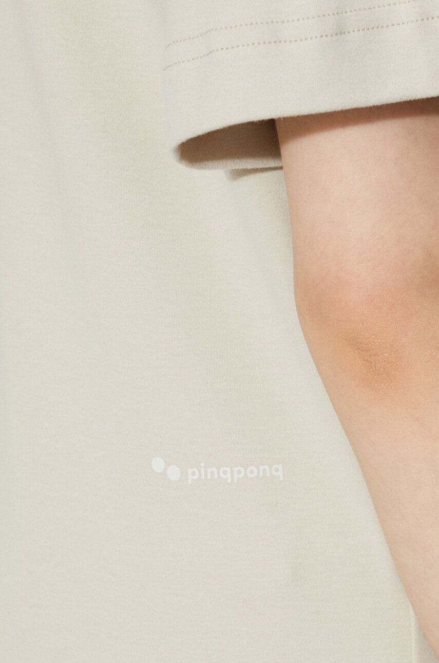 PinqPonq tricou din bumbac culoarea bej neted - Pled.ro