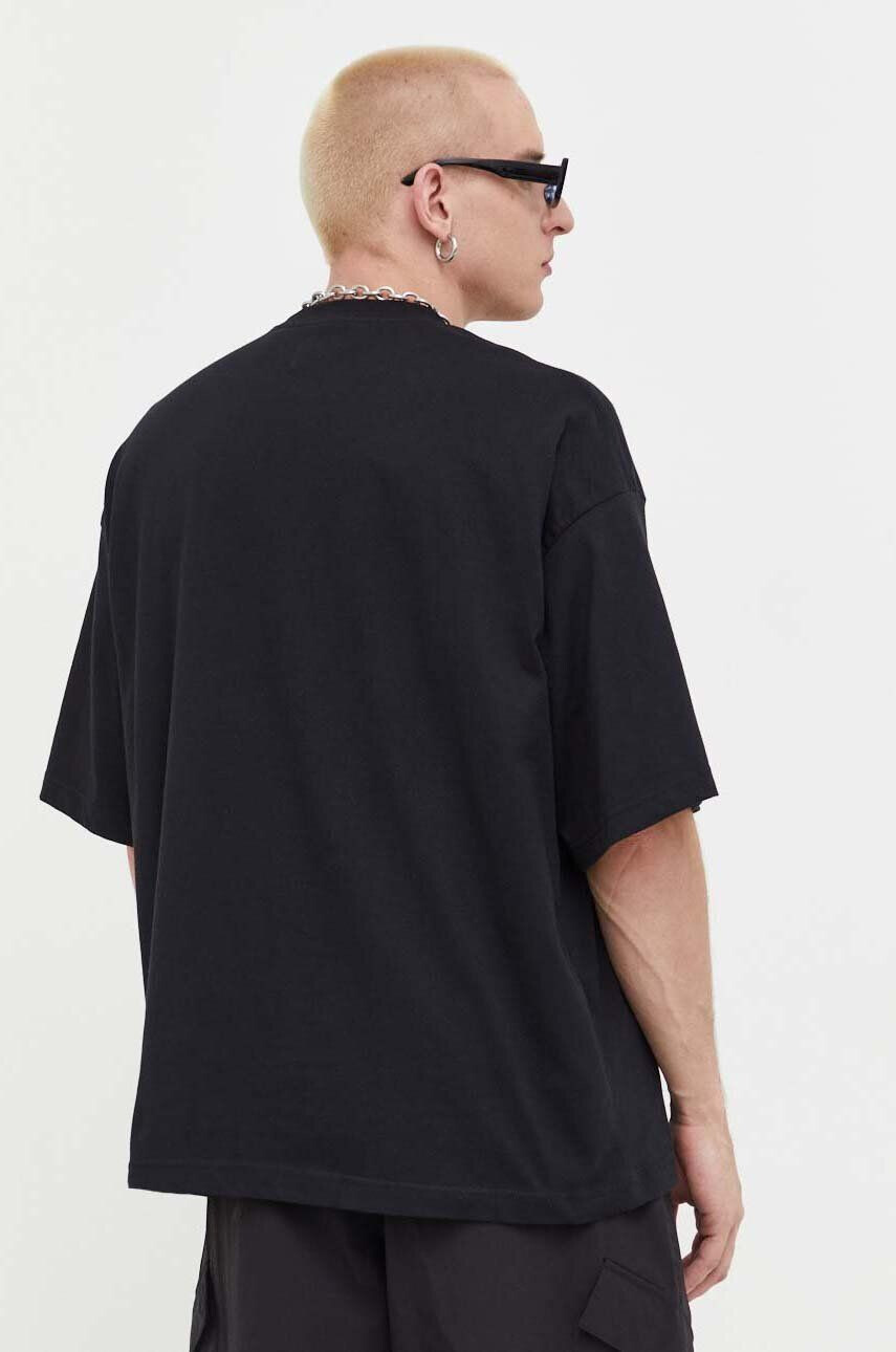 Preach tricou din bumbac culoarea negru cu imprimeu - Pled.ro