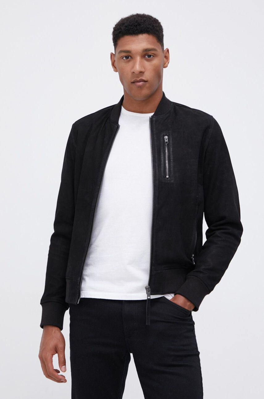 Premium by Jack&Jones Geaca bomber de piele - Pled.ro