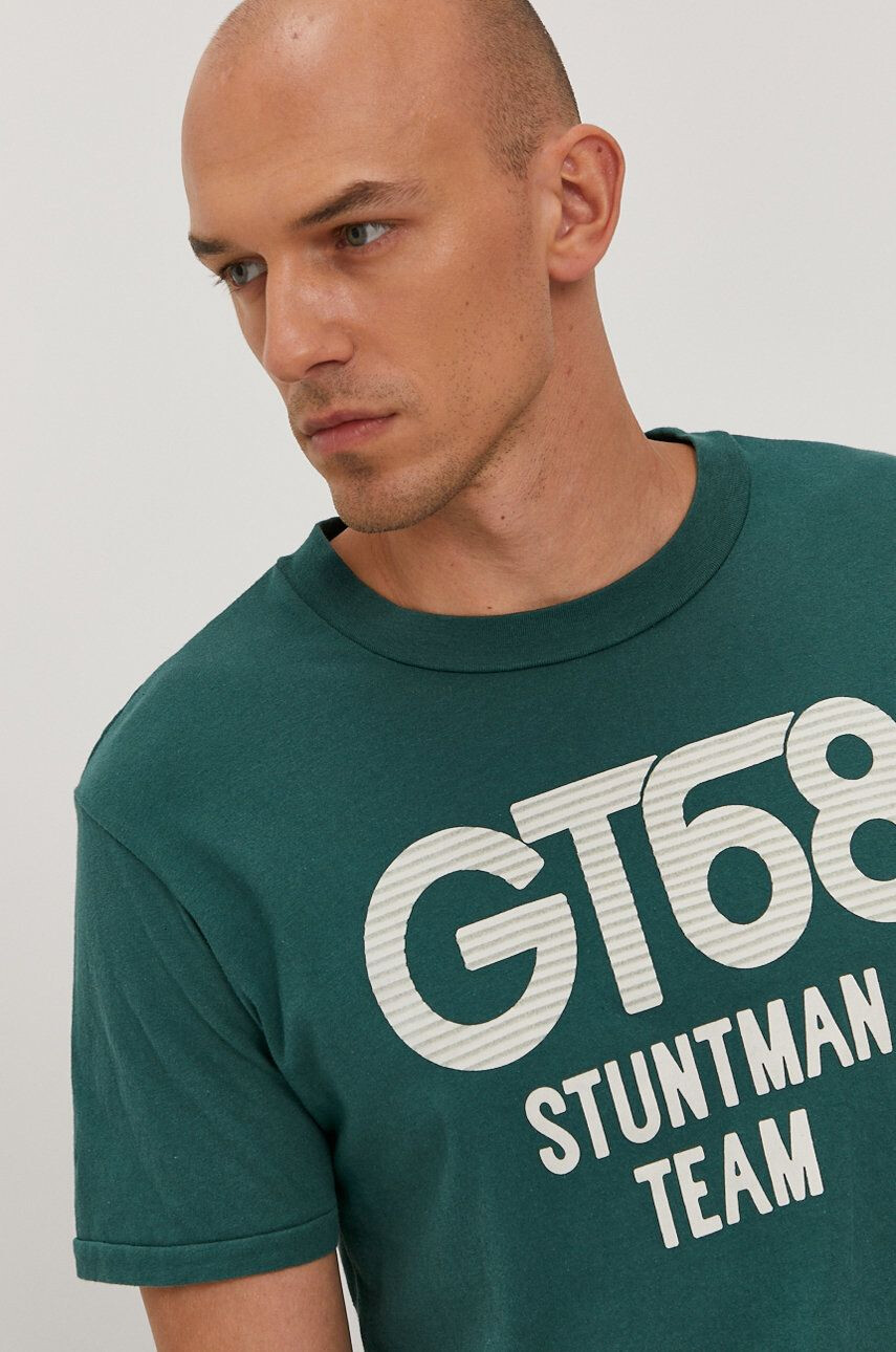 Premium by Jack&Jones Tricou bărbați culoarea verde cu imprimeu - Pled.ro