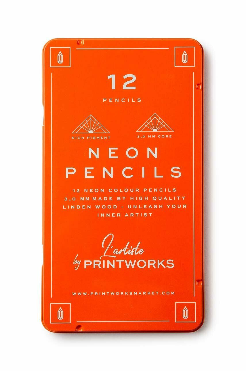 Printworks set de creioane într-o cutie Neon 12-pack - Pled.ro