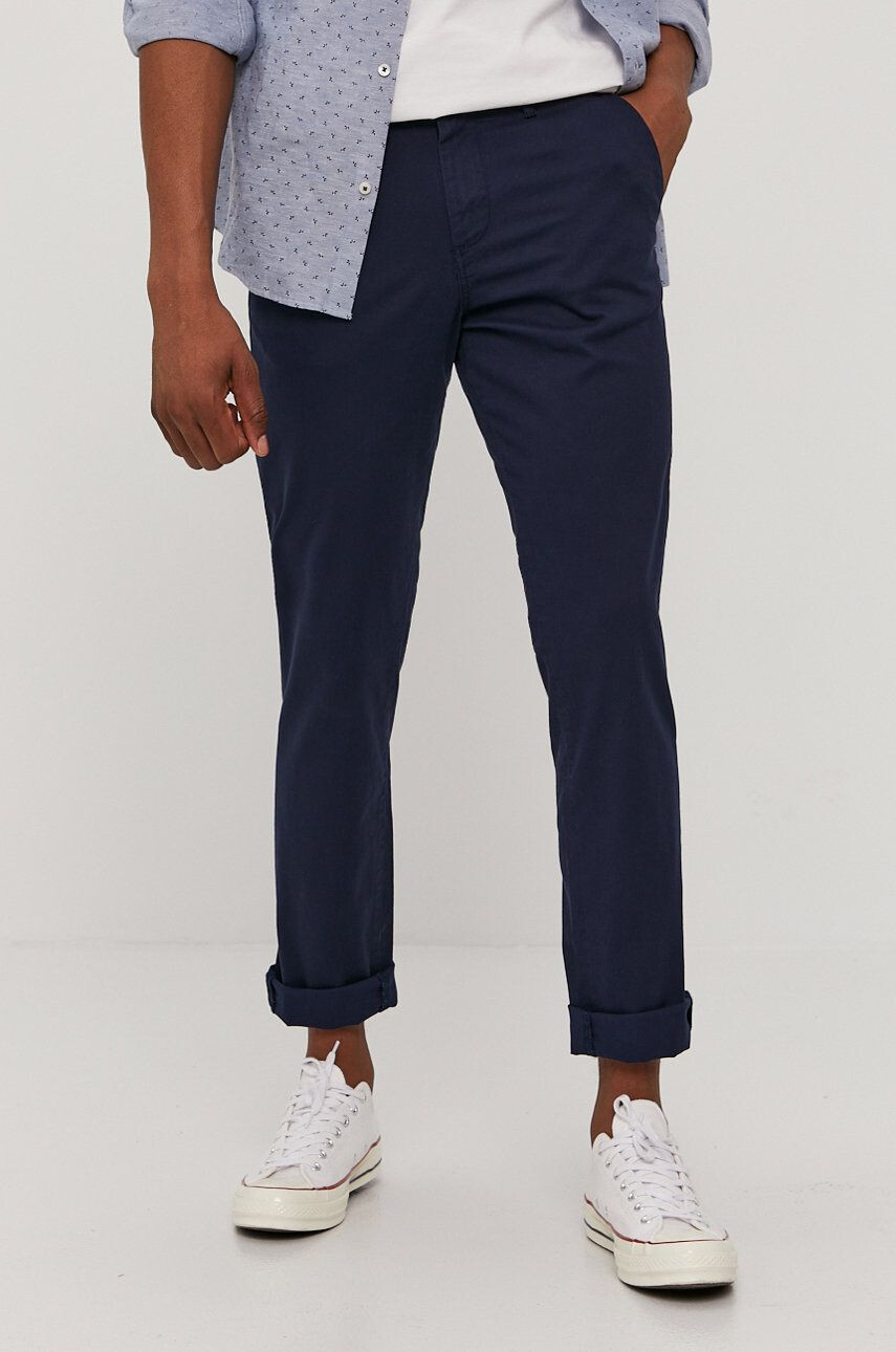 Produkt by Jack & Jones Pantaloni bărbați culoarea albastru marin model drept - Pled.ro