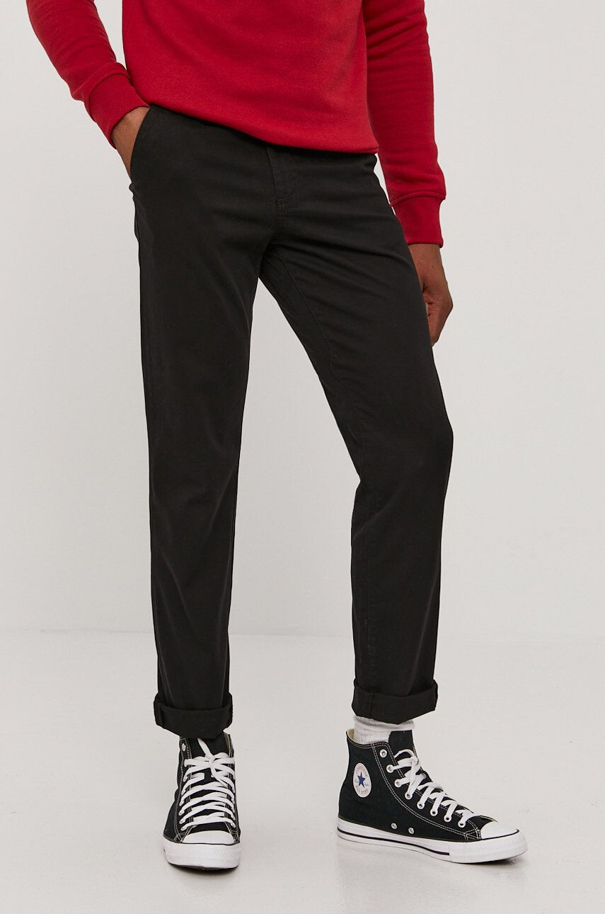 Produkt by Jack & Jones Pantaloni bărbați culoarea negru model drept - Pled.ro