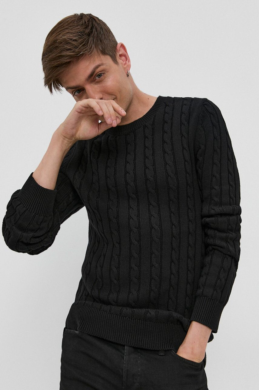 Produkt by Jack & Jones Pulover bărbați culoarea negru light - Pled.ro