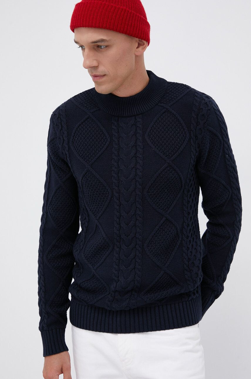 Produkt by Jack & Jones Pulover bărbați culoarea albastru marin calduros - Pled.ro