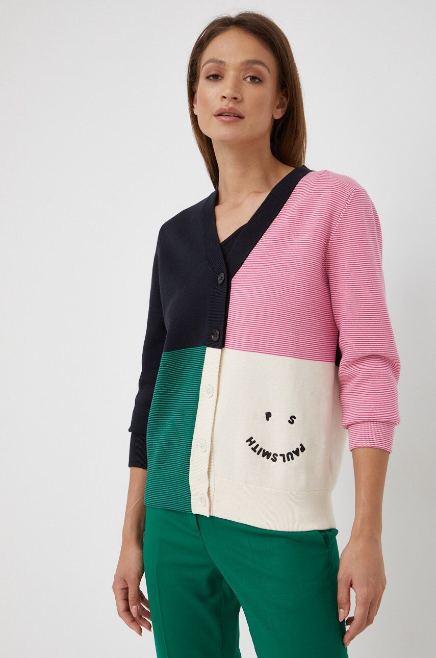 PS Paul Smith cardigan din bumbac culoarea bej - Pled.ro