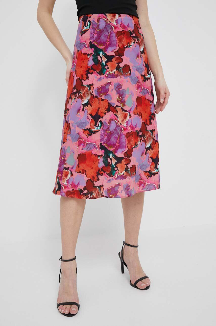 PS Paul Smith fusta culoarea roz midi evazati - Pled.ro