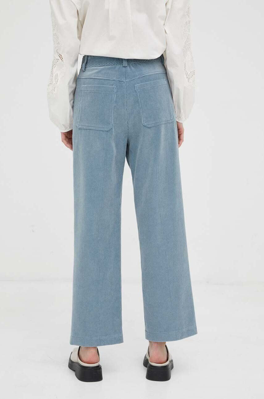 PS Paul Smith pantaloni de bumbac lat high waist - Pled.ro