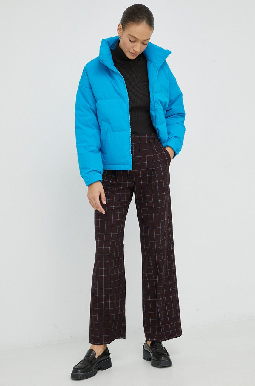 PS Paul Smith pantaloni din lana femei culoarea bordo lat high waist - Pled.ro