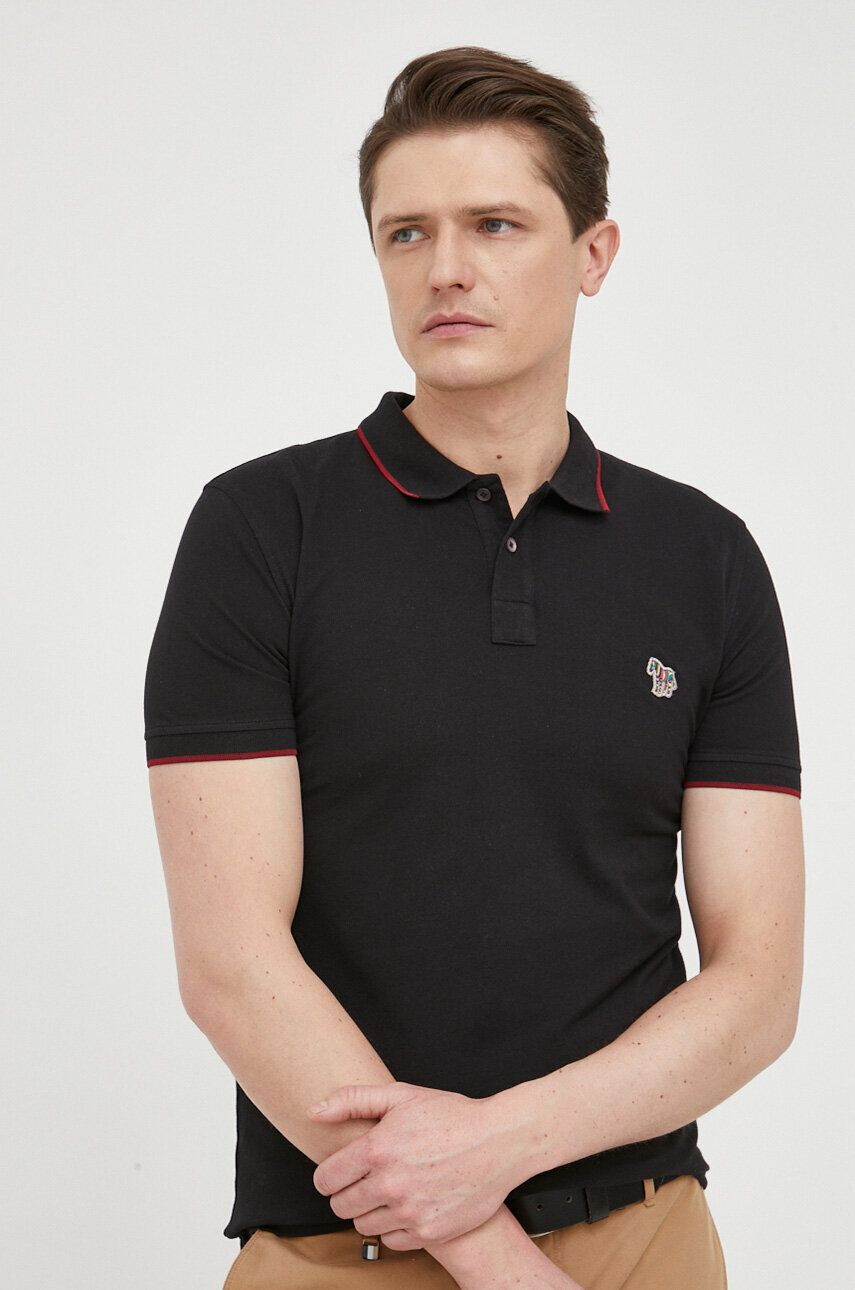 PS Paul Smith polo de bumbac culoarea negru modelator - Pled.ro