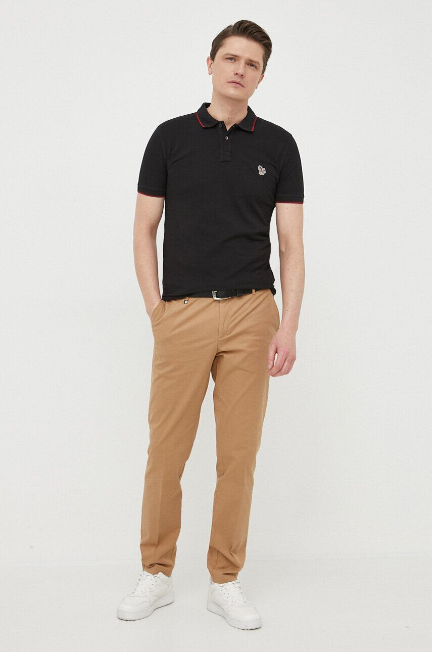 PS Paul Smith polo de bumbac culoarea negru modelator - Pled.ro