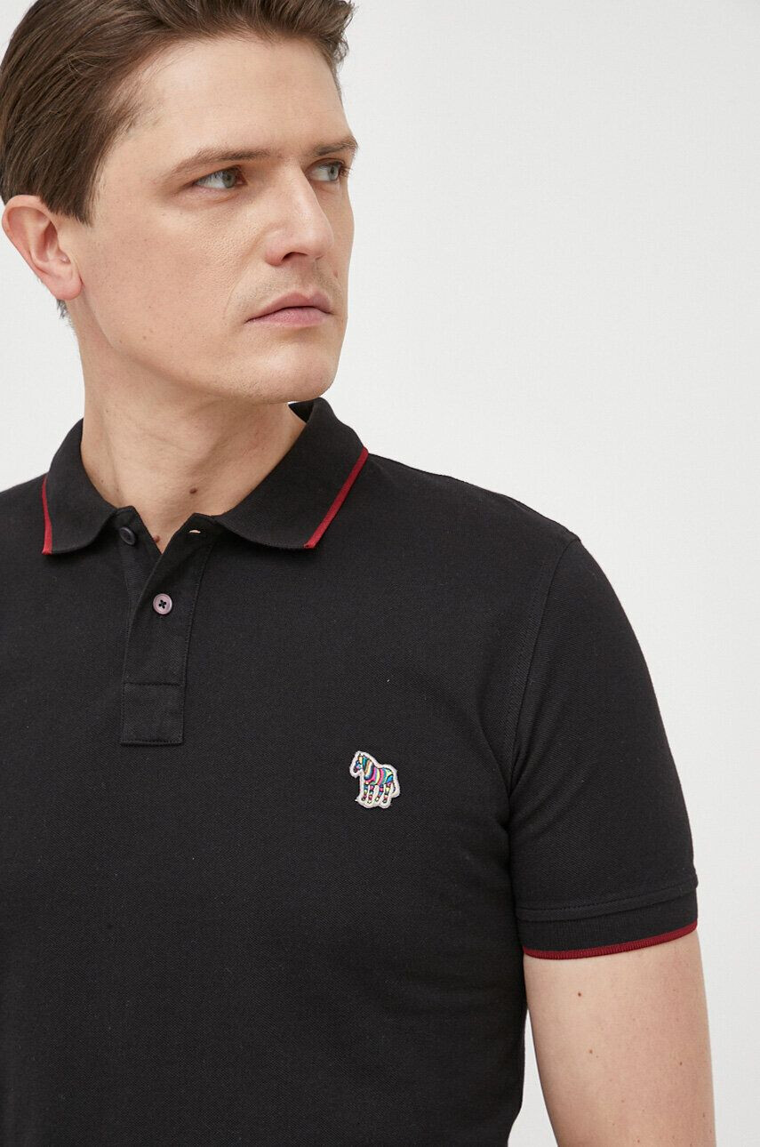 PS Paul Smith polo de bumbac culoarea negru modelator - Pled.ro