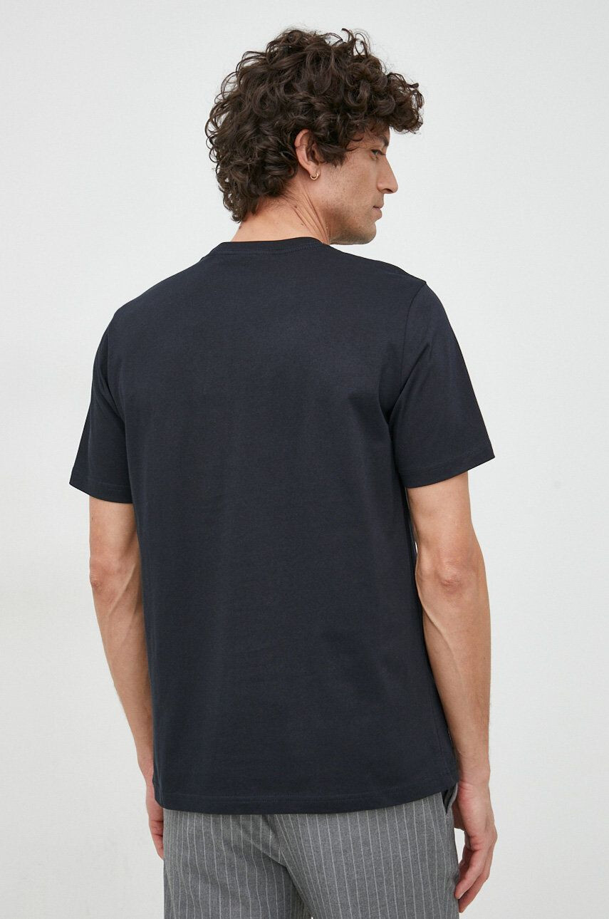 PS Paul Smith tricou din bumbac culoarea albastru marin cu imprimeu - Pled.ro