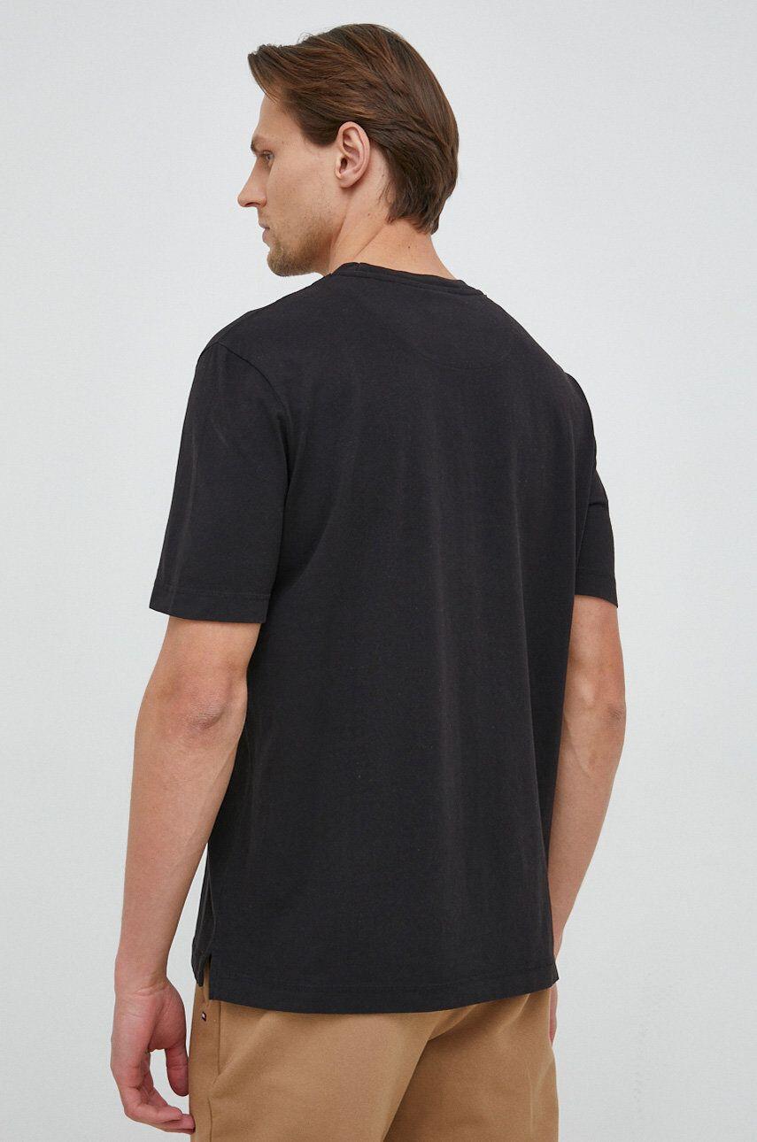 PS Paul Smith tricou din bumbac culoarea negru cu imprimeu - Pled.ro