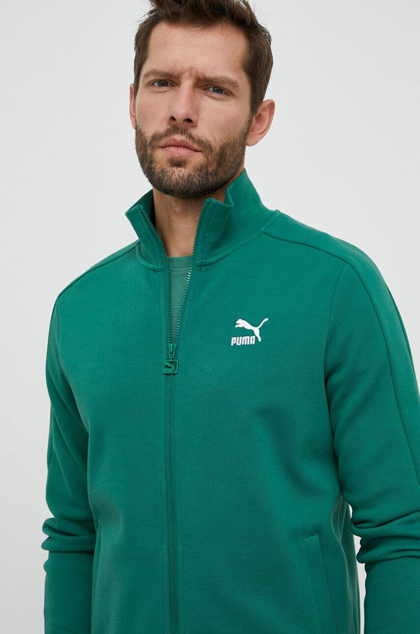 Puma bluza barbati culoarea verde cu imprimeu - Pled.ro